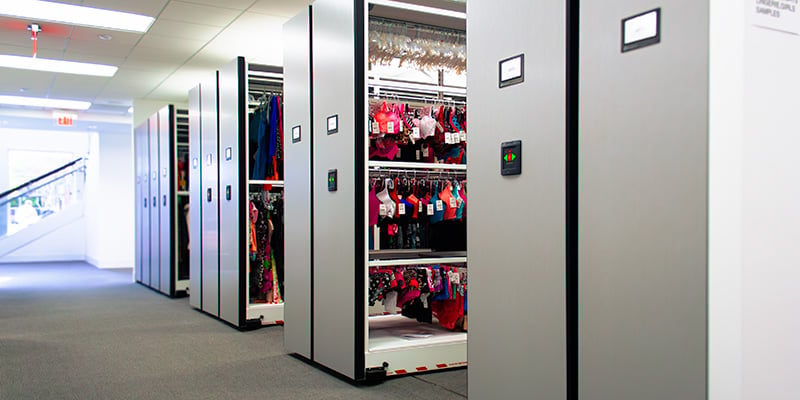 Powered-sliding-storage-racks-for-retail-samples