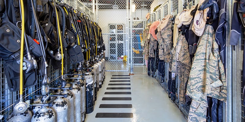 SCUBA-gear-storage-setup-and-racking