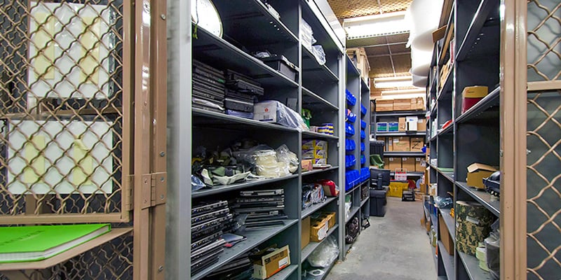 Storage-Shelving-in-Security-Cage-Military-Storage-Cabinets