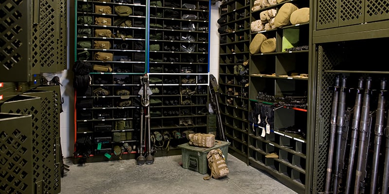 Storage-for-a-variety-of-military-gear-military-armory