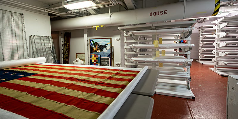 USS-Yorktown-Flag-Collection-Storage