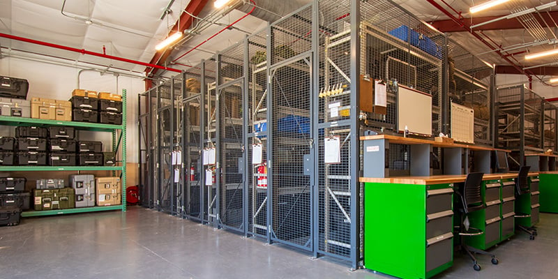 Wire-Cages-In-Armory-Storage