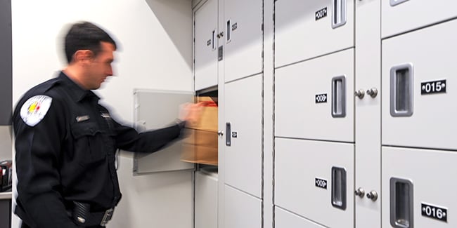 depositing-evidence-in-a-locker