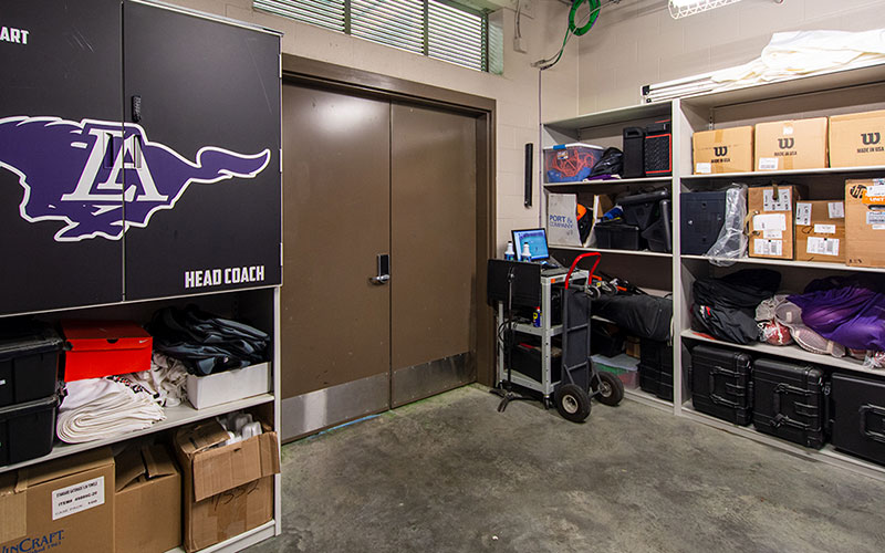 Academy Gains Efficiency with Customized Equipment Storage