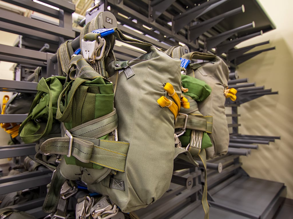 Military Parachute Storage: Para-Rigging Hits No Snags With Recent Install